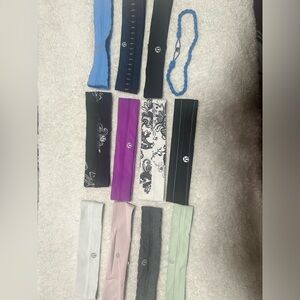 Lululemon headbands set of 12 various colors.